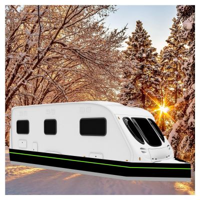 Wen-Guang Easy Installation Rv Skirting for Travel Trailer 0.8m Tall Skirting for Mobile Home Exterior Iron Mesh at The Bottom Insulated Skirting for Travel Trailers,18m/59ft