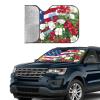 American Garden Summer Windshield Sunshade for Car Truck & SFolding Car Sun Shade for Front Window Auto Sun Visor Heat Protection Car Blocks Rays and Keeps Vehicle Cool view 4