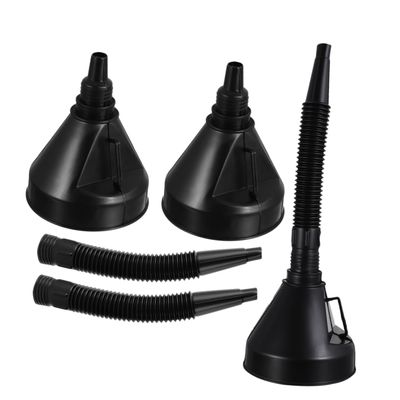 Mikinona 3pcs Portable Oil Funnel Kit with Filter Flexible Gasoline Funnel for Cars and Motorcycles Easy Handling for Smooth Refueling of Engine Oils and Coolants