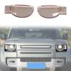 HAPPYHORSE Car Front and Rear Lamp Cover Trim Compatible with Defender 90 110 130 2020-2025ABS Smoked Front Headlights and Rear taillights Protection Cover Decoration (Headlights) view 1