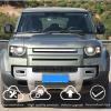 HAPPYHORSE Car Front and Rear Lamp Cover Trim Compatible with Defender 90 110 130 2020-2025ABS Smoked Front Headlights and Rear taillights Protection Cover Decoration (Headlights) view 2