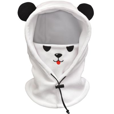 BLUEMARS Kids Winter Hat Balaclava, Fleece Cold-Weather Hood for Boys & Girls School and Outdoor Snow Play,Panda,S