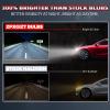 ZPXGIZT Light Bulbs Fit For Dodge Grand Caravan 2010, High Performance Halogen Headlight Bulb And License Plate Lights Combo, 9008 5202 High Low Beam Fog Lights, 6000K White Light, Pack of 6 view 3