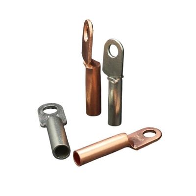 POWTAXBJGD Wire Crimp Connector Car Auto Copper Terminal Block DT-10/16/25/35/50 Battery Cable Crimp Terminals Soldered Copper Crimp Lugs(Silver DT-16,50 Pieces)