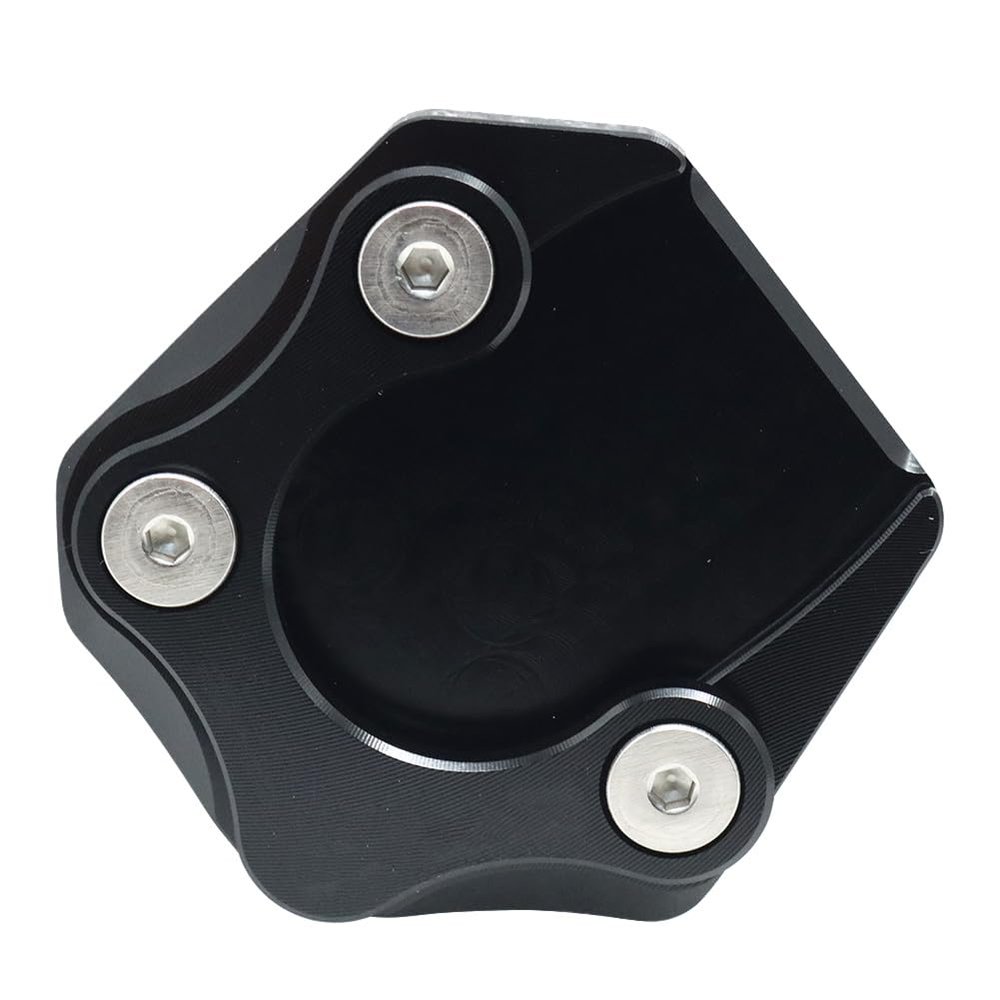 SIKUAI Black Motorcycle Kickstand Pad, Stand Extension Pad Support Plate Enlarge Stand, Side Kickstand Foot Replacement For Yamaha Majesty S SMAX 155