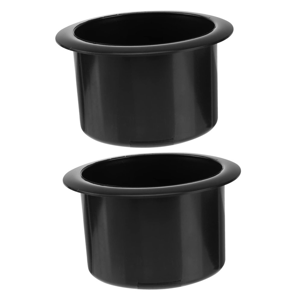 OUNONA Sturdy Plastic Replacement Cup Holder for Recliner Sofa Boat Rv Car Truck Poker Table Black