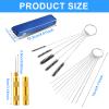 Auttoop Carburetor Cleaning Kit Carburetors Carbon Dirt Jet Remove Cleaner, Carb Cleaning Kit Stainless Steel 13 Cleaning Wires Set + 10 Cleaning Needles+ 5 Nylon Brushes+ 1 Sharp Pick view 2