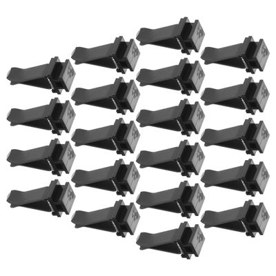 Edinstry 20 Set Square Head Car Air Vent Clip Air Conditioner Outlet Clips with Plastic Slot Head Replacement Auto Vent Clip Black 39.5x17.6x13.9mm