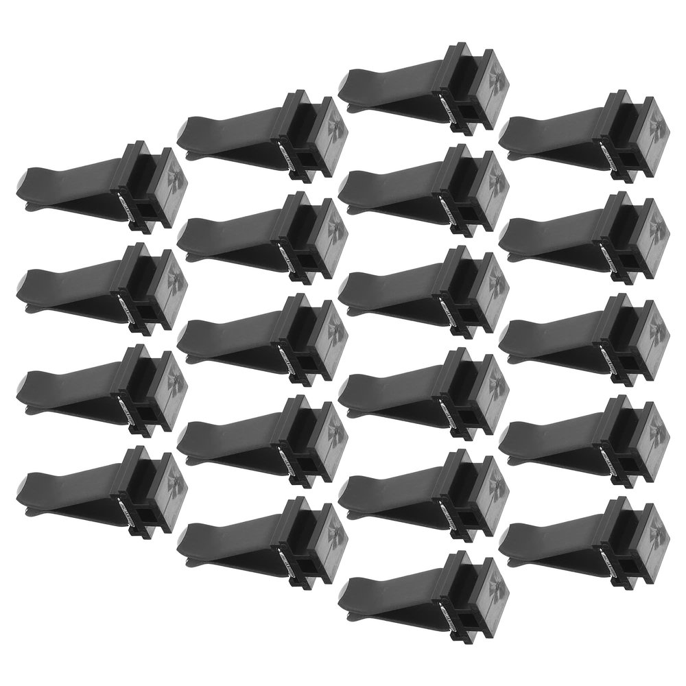 Edinstry 20 Set Square Head Car Air Vent Clip Air Conditioner Outlet Clips with Plastic Slot Head Replacement Auto Vent Clip Black 39.5x17.6x13.9mm