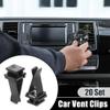 Edinstry 20 Set Square Head Car Air Vent Clip Air Conditioner Outlet Clips with Plastic Slot Head Replacement Auto Vent Clip Black 39.5x17.6x13.9mm view 2