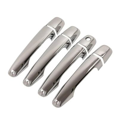 KITQLPG Chrome Car Door Handle Cover Compatible with L200 2006-2014 Styling Accessories(1 Keyhole)