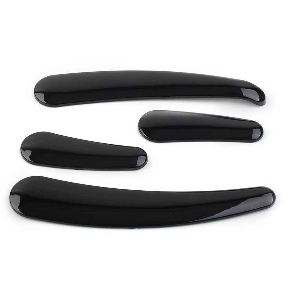Bacar 1 Set Chrome ABS Plastic Motorcycle Curved Swingarm Frame Insert Set for Harley for Softail Models 08-up model Black