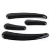 Bacar 1 Set Chrome ABS Plastic Motorcycle Curved Swingarm Frame Insert Set for Harley for Softail Models 08-up model Black view 1