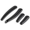 Bacar 1 Set Chrome ABS Plastic Motorcycle Curved Swingarm Frame Insert Set for Harley for Softail Models 08-up model Black view 3