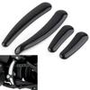 Bacar 1 Set Chrome ABS Plastic Motorcycle Curved Swingarm Frame Insert Set for Harley for Softail Models 08-up model Black view 4