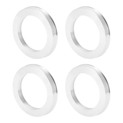 INFINAUTO Car Wheel Hub Centric Rings OD 79.6mm to ID 56.6mm Wheels Center Shaft Shock Absorbing Hubrings Aluminum Alloy Silver Tone Durable