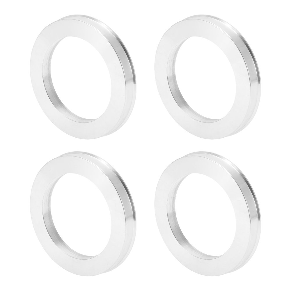 INFINAUTO Car Wheel Hub Centric Rings OD 79.6mm to ID 56.6mm Wheels Center Shaft Shock Absorbing Hubrings Aluminum Alloy Silver Tone Durable