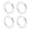 INFINAUTO Car Wheel Hub Centric Rings OD 79.6mm to ID 56.6mm Wheels Center Shaft Shock Absorbing Hubrings Aluminum Alloy Silver Tone Durable view 1