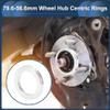 INFINAUTO Car Wheel Hub Centric Rings OD 79.6mm to ID 56.6mm Wheels Center Shaft Shock Absorbing Hubrings Aluminum Alloy Silver Tone Durable view 2
