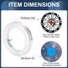 INFINAUTO Car Wheel Hub Centric Rings OD 79.6mm to ID 56.6mm Wheels Center Shaft Shock Absorbing Hubrings Aluminum Alloy Silver Tone Durable view 3