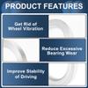 INFINAUTO Car Wheel Hub Centric Rings OD 79.6mm to ID 56.6mm Wheels Center Shaft Shock Absorbing Hubrings Aluminum Alloy Silver Tone Durable view 4