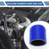 X AUTOHAUX 1 Pcs 40mm Length 35mm/1.38" ID Blue Black Car Silicone Rubber Hose End Cap Silicone Reinforced Blanking Cap for Bypass Tube Universal view 2