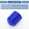 X AUTOHAUX 1 Pcs 40mm Length 35mm/1.38" ID Blue Black Car Silicone Rubber Hose End Cap Silicone Reinforced Blanking Cap for Bypass Tube Universal view 4