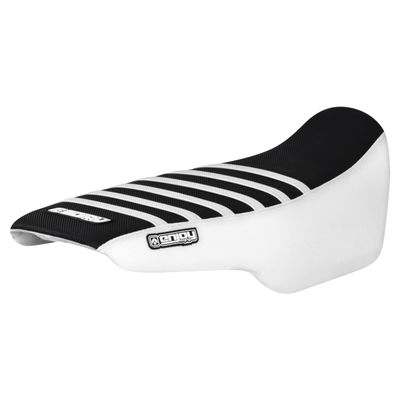 Enjoy Mfg Seat Cover - Compatible with Honda The 2022-2024 Grom 125 MSX125 MSX 125 (Color Side & Rib) #331 (White Side/Black top/White Ribs)
