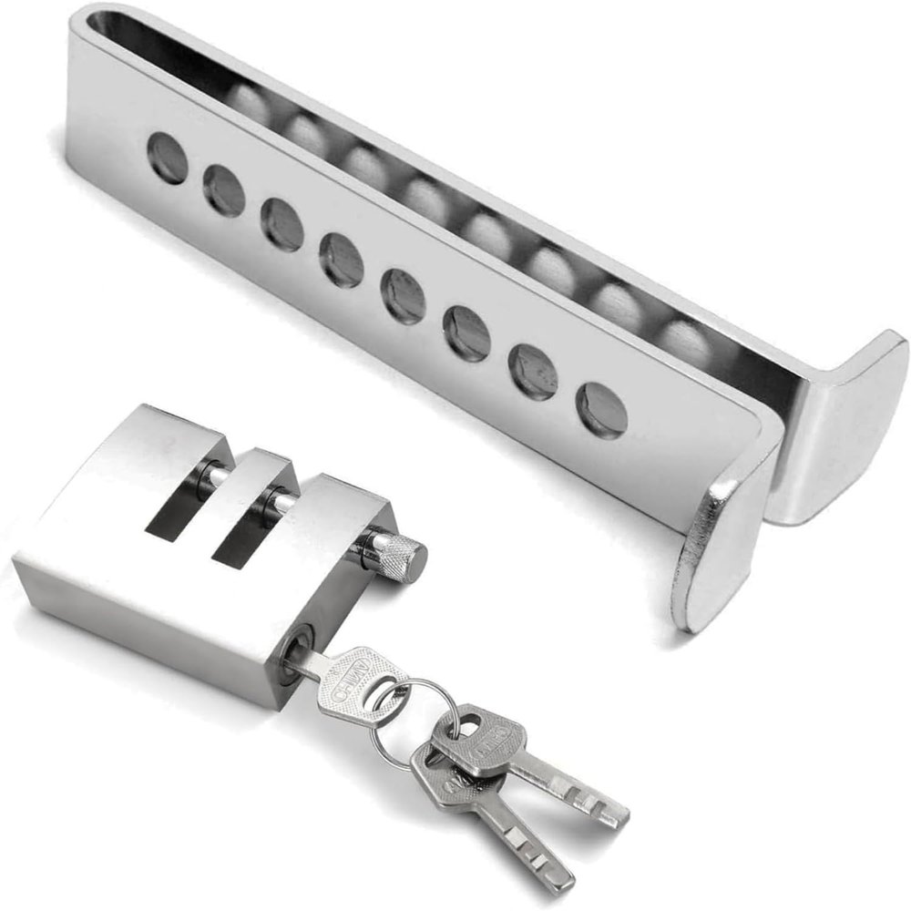 General Car Anti-Theft Brake Clutch Lock,Stainless Steel Car Security Protection Safety Portable Lock,Heavy Duty Car Brake Lock,Hidden Automobile Brake Throttle Pedal Lock with 3 Keys