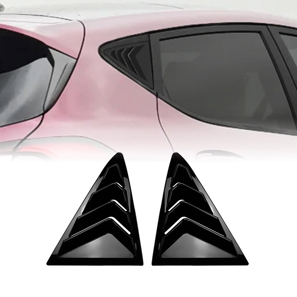 Car Rear Window Louver Shutter Trim Cover For Ford Fiesta MK8 2018-2024
