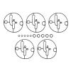 Anxingo 5Pcs 698781 O-Ring Float Bowl Carburetor Gasket, Replacement for Nikki Carburetor Lawn Mowers, Replaces 698781 view 2