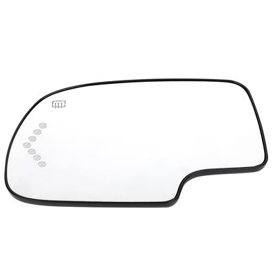 OCPTY Left Side Replacement Mirror Glass Fit for 2003-06 For Chevy Silverado 1500 2007 Silverado 1500 Classic Heated Turn Signal 88944391