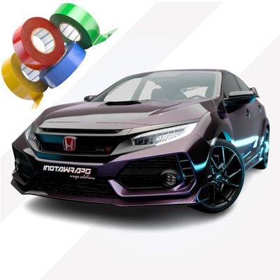 AD Chrome Delete Tape Stripe | Vinyl Film Car Wrap Custom Stripes | Gloss Roaring Thunder | 552-S | 23" x 25ft | Instawraps Heat Resistance Pro Wrapping Glove - Included