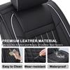 GEMPEROR Car Seat Covers for Chevy Traverse 2016-2025 | Waterproof Breathable Faux Leather Cushions Anti-Slip Seat Covers Black White, Front Set view 2