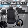 GEMPEROR Car Seat Covers for Chevy Traverse 2016-2025 | Waterproof Breathable Faux Leather Cushions Anti-Slip Seat Covers Black White, Front Set view 3