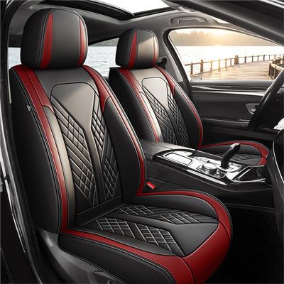 JIAMAOXIN Front Seat Covers for Mazda 6 2010-2021 Leather (Black & Red)
