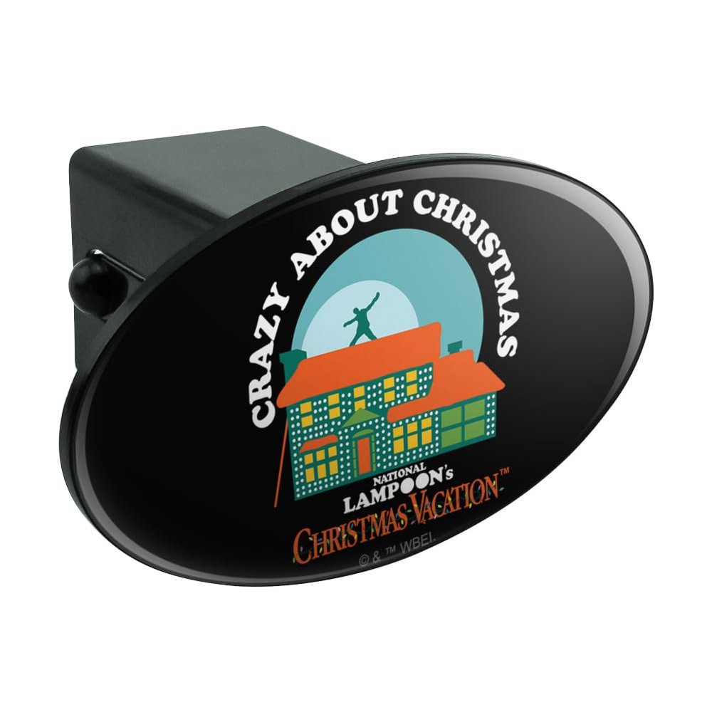 GRAPHICS & MORE Christmas Vacation Crazy About Christmas Oval Tow Hitch Cover Trailer Plug Insert 2"