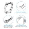 uxcell 2Pcs T-Bolt Hose Clamp, 304 Stainless Steel Intake Soft Hose, Clamp Range 55-65mm for 2.56" Hose ID, T-Clamps for Automotive, Intercooler, Radiator, Silver view 3