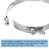 uxcell 2Pcs T-Bolt Hose Clamp, 304 Stainless Steel Intake Soft Hose, Clamp Range 55-65mm for 2.56" Hose ID, T-Clamps for Automotive, Intercooler, Radiator, Silver view 4