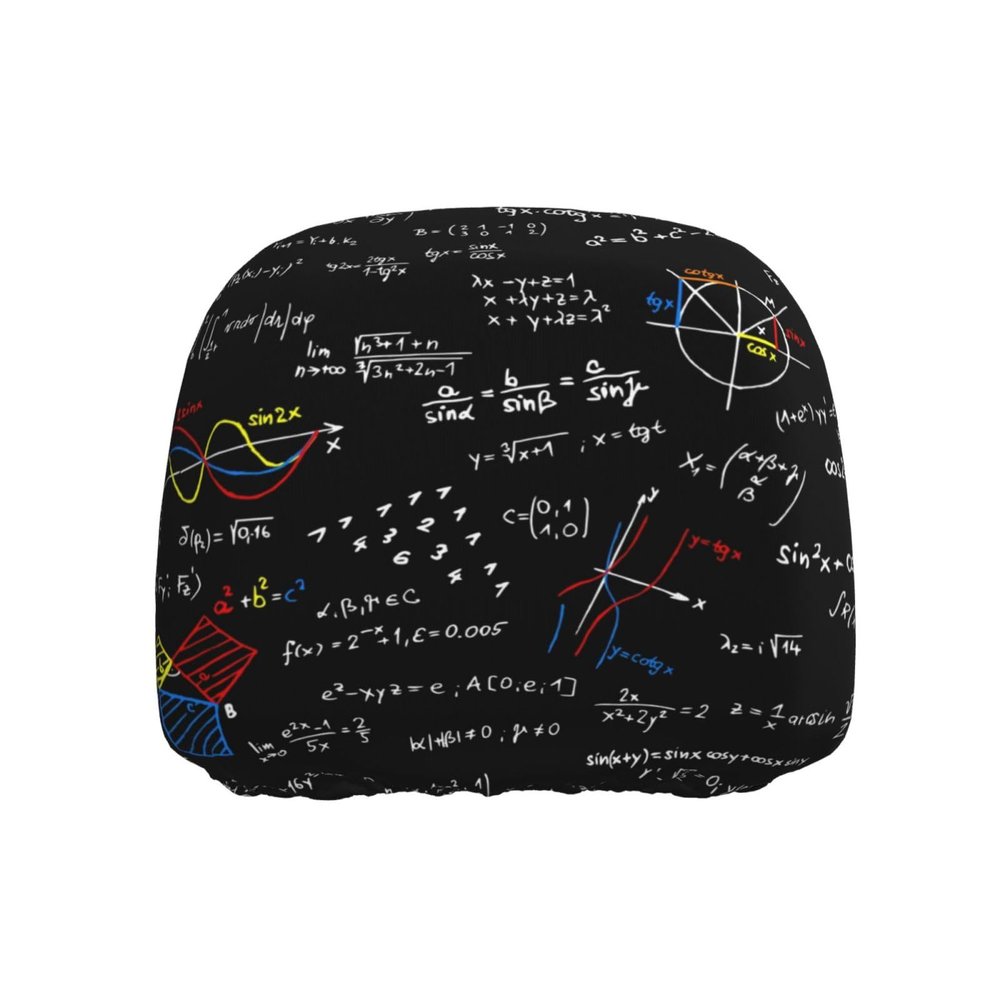 FuriTou Science Formula Car Headrest Covers 1 Pack Universal Car Seat Head Rest Protector Car Accessories for SUV Cars Truck