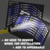 Autobahn88 Motorcycle 17" Reflective Rim Decal Kit, Compatible with Yamaha FZ10 MT-10 (2018-2021) (Style: P02B-Yellow-Reflective) view 3