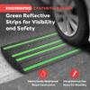 Pyle 4 ft. Rubber Threshold Curb Ramp, Heavy Duty, Non-Slip Car Ramp for Driveways, Garages, and Sidewalks, Green Reflective Strips, Waterproof, with Expansion Screws, 48.0x 16.0 x 2.6 Inch view 2