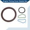 Hihaha Engine Timing Cover Gasket Set JV5151 for Kia Amanti 3.3L-3.8L V6 DOHC 24v 06-16 Chain Case Cover Gasket Long-lasting Sealing Rubber,Metal 1 Set Brown view 3