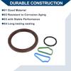 Hihaha Engine Timing Cover Gasket Set JV5151 for Kia Amanti 3.3L-3.8L V6 DOHC 24v 06-16 Chain Case Cover Gasket Long-lasting Sealing Rubber,Metal 1 Set Brown view 4