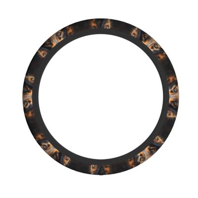 German Shepherd Steering Wheel Cover Durable and Eco-Friendly, Suitable for Most Vehicles 18"