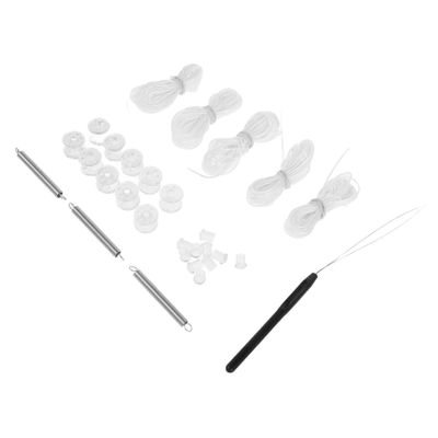 ULTECHNOVO Rv Pleated Shade Repair Kit Easy Install Blinds Replacement Parts with Dual Wheels End Caps and Springs for Rv and Yacht Window Maintenance
