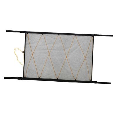Anneome Mesh Car Storage Pouch for Toys and Essentials Durable Zipper Bag Convenient Organization for Car Ceiling Use Black with Yellow Cord