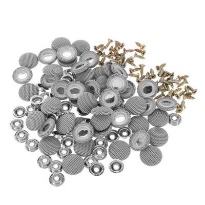 JECOMPRIS 50pcs Car Roof Headliner Repair Kit Upholstery Buttons for Interior Ceiling Fixing Compatible Car Models Easy to Install Grey Flannelette