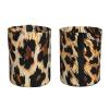 BEIVGOXL Leopard Print Printed Car Trash Can-Waterproof Car Garbage Can,Car Trash Bag Hanging,Women's Car Accessories, Car Seat Back Use Car Interior Accessory Storage Bag Collapsible Trash Container view 2