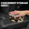 BEIVGOXL Leopard Print Printed Car Trash Can-Waterproof Car Garbage Can,Car Trash Bag Hanging,Women's Car Accessories, Car Seat Back Use Car Interior Accessory Storage Bag Collapsible Trash Container view 4
